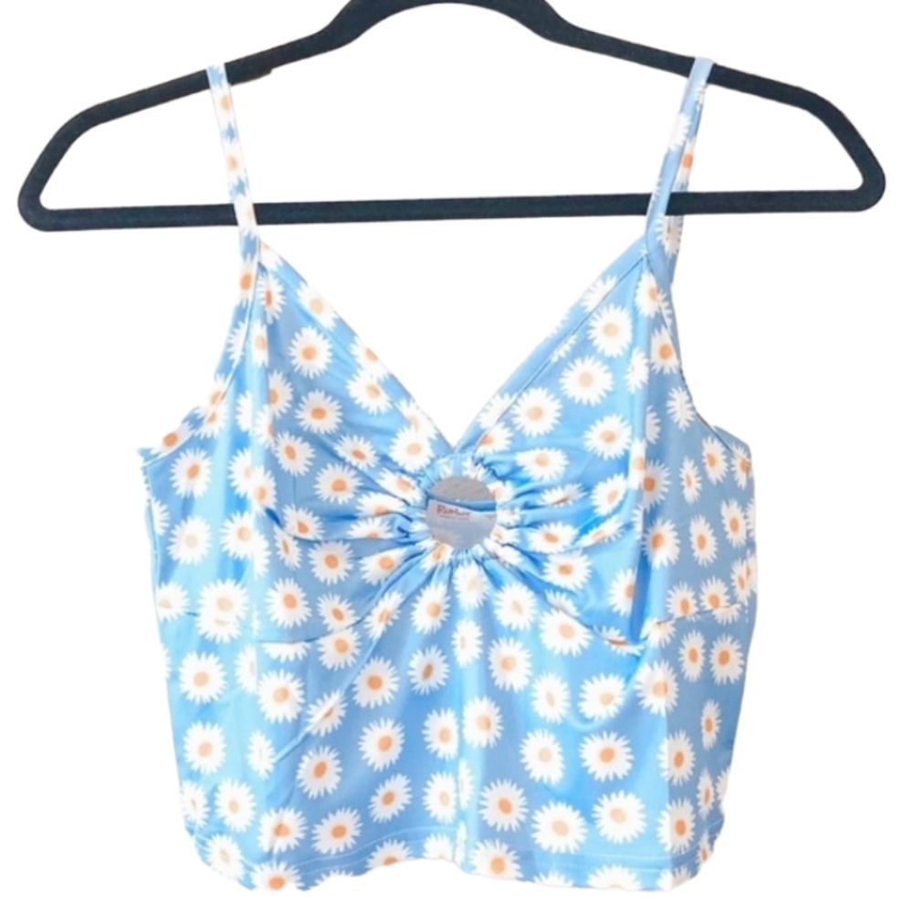 Daisy Print Cutout Cami - Light Blue - Small - Picture 5 of 8